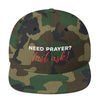 "Just Ask"  Snapback Cap with logo (back) - Christians On Duty