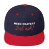 "Just Ask"  Snapback Cap with logo (back) - Christians On Duty