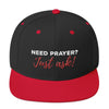 "Just Ask"  Snapback Cap with logo (back) - Christians On Duty