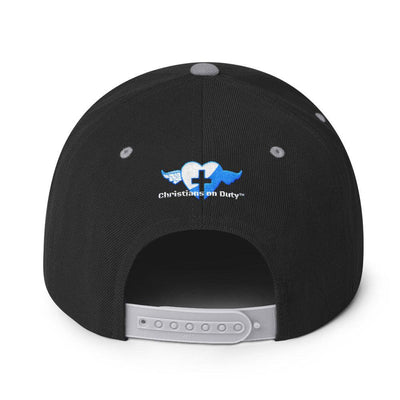 "Just Ask"  Snapback Cap with logo (back) - Christians On Duty